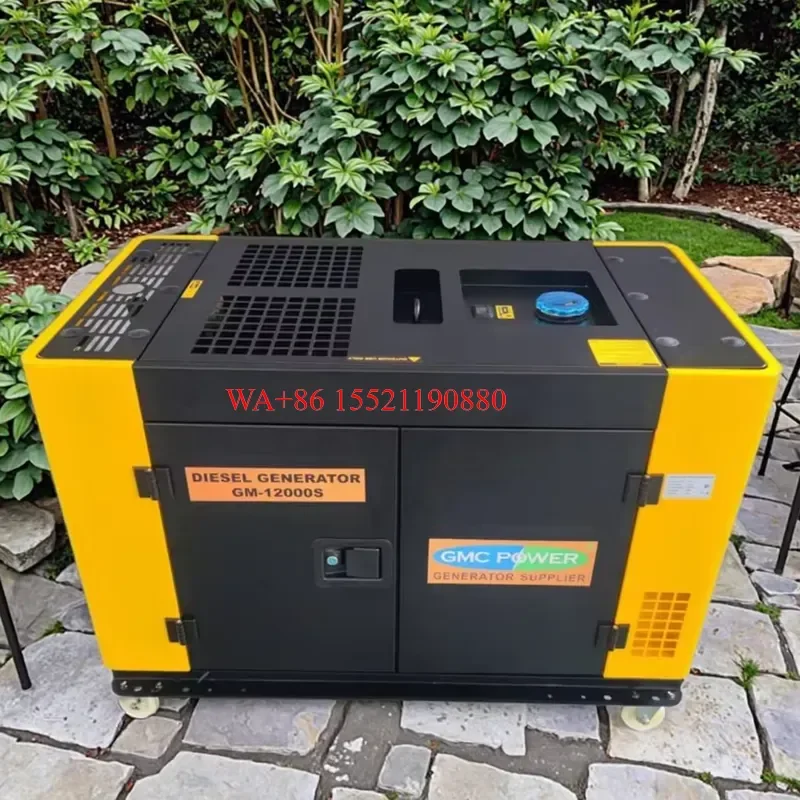 WMWMNU Small Silent Portable Air Cooled Diesel Generator Set with ATS Electric Start 220V 50 60Hz for Household Rural Backup