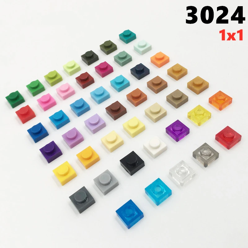 

200pcs/lot MOC Parts 3024 Plate 1x1 Compatible Figures Bricks DIY Assmble Building Blocks Particle Kid Puzzle Brain Toys Gift