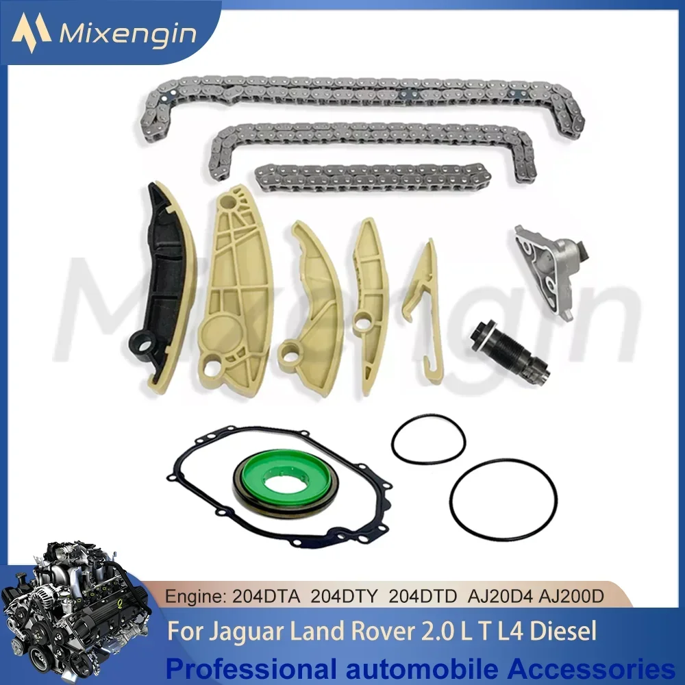 

Engine Parts Timing Chain Kit crank seal gasket For 2015- 2.0 L T L4 Diesel Jaguar Land Rover 204DTA 204DTY 204DTD AJ20D4 AJ200D