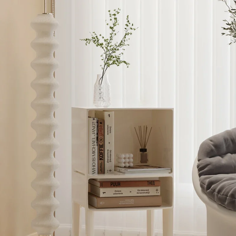 Acrylic bedside table, modern minimalist, mesh red, transparent sofa edge cabinet, small unit