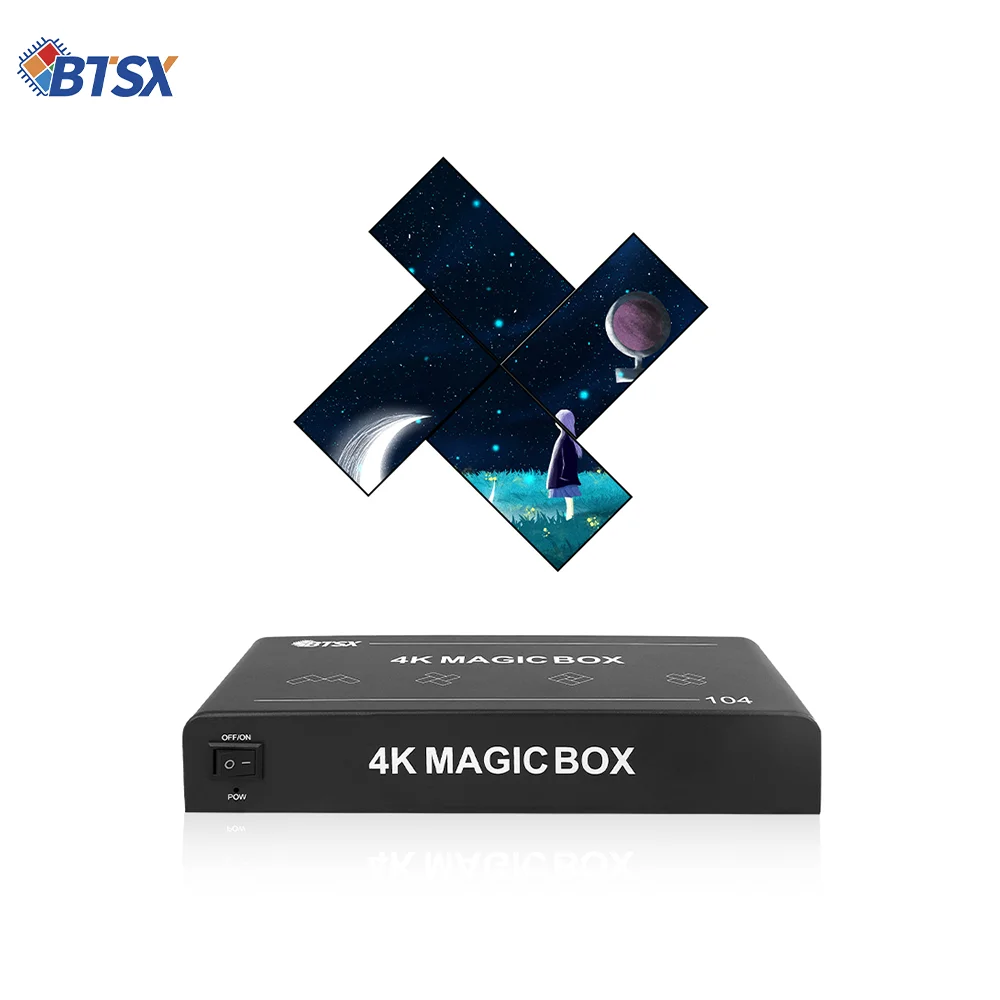 NEW Creative Video Processor 4K60 Magic Control Device with 4-Screen Splicing 10-Layer Overlay Built-in Player for Digital Signa