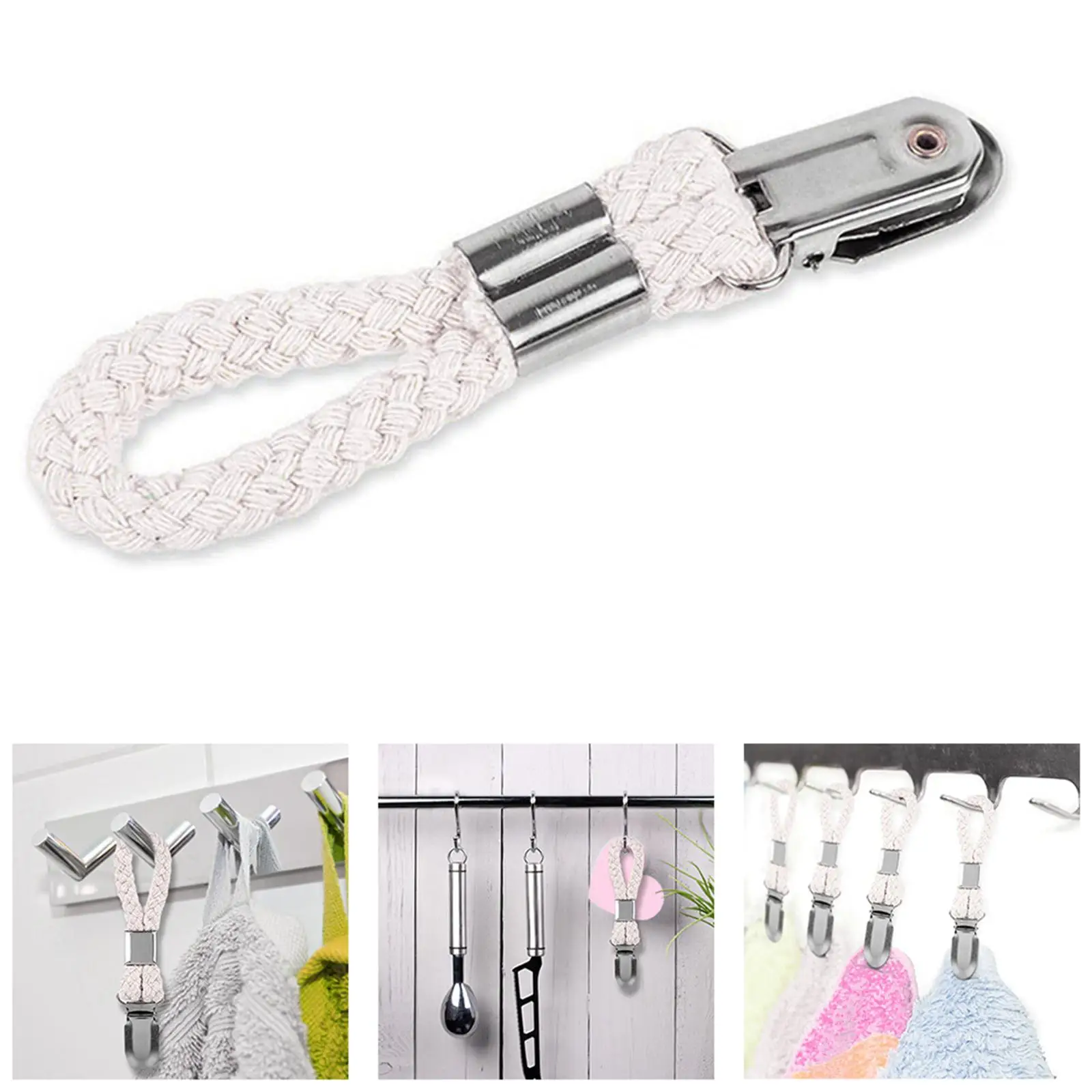 

Towel Clip On Hooks Loops Metal Clothespins Hand Towel Multipurpose Clips Hangers Clothespin Kitchen Home Bathroom O1E3