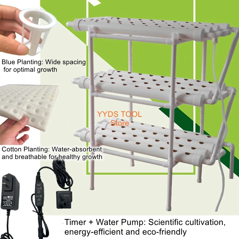 Balcony Pipeline Hydroponic Vegetable Cultivation Machine Soilless Planting Equipment Multi-Layer Vertical Gardening Rack