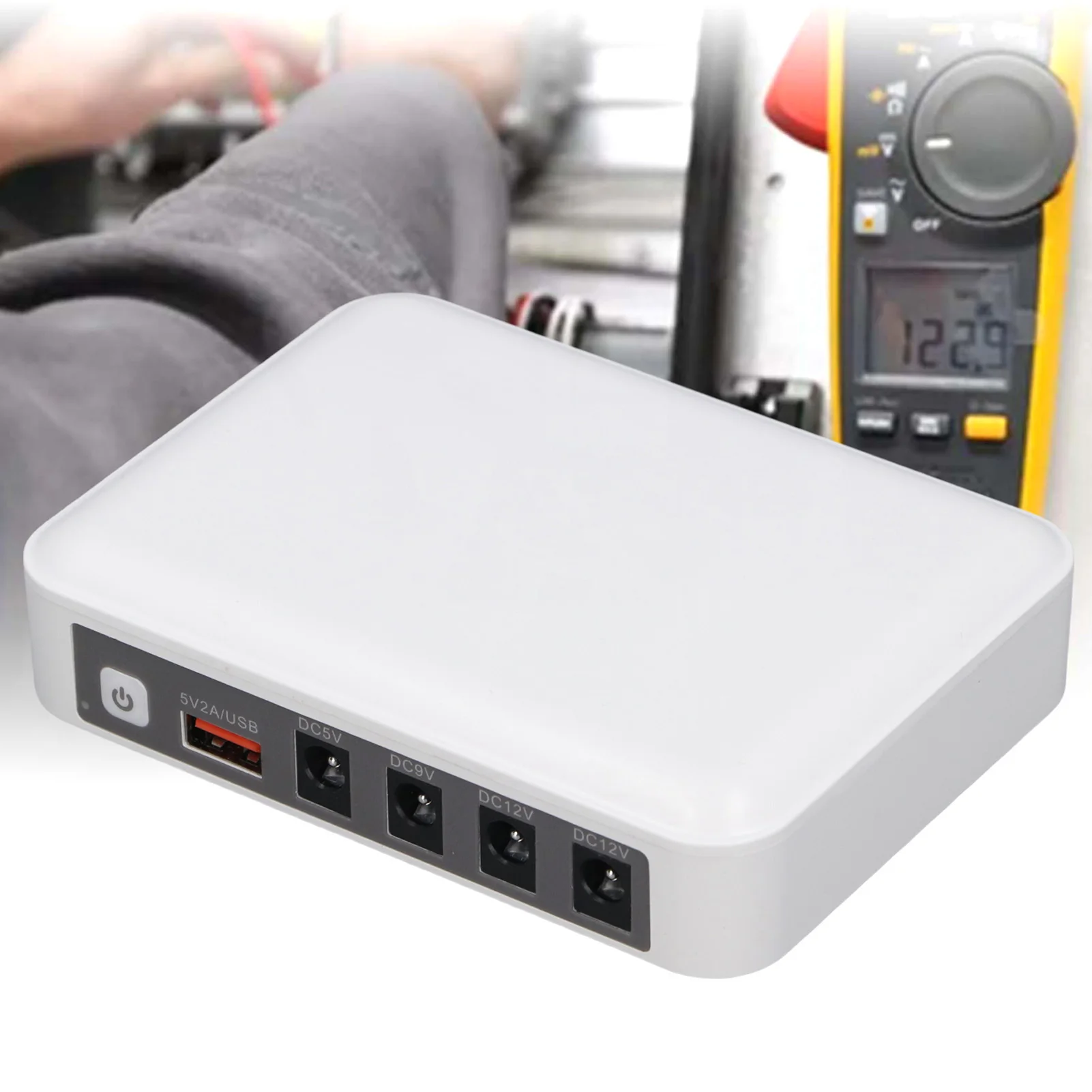 

6000mAh Mini UPS Mini UPS Mini UPS 6000mAh Large Capacity 5V 9V 12V Output Multiple Guards Router Uninterruptible Power Supply