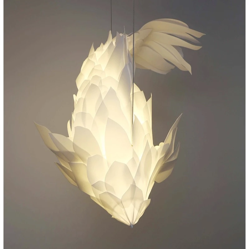 

Hotel Lobby Sales Office Lobby Shopping Mall Fish Shape Creative Personality Art Customized Lighting