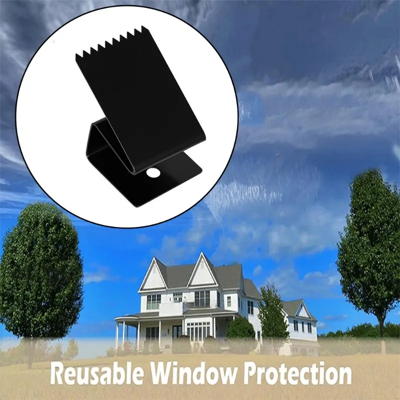 Professional Grade Stainless Steel For Outdoor Use Hurricane Window Clips 16Pcs-Reusable Plywood Shutter Fasteners-Heavy Duty