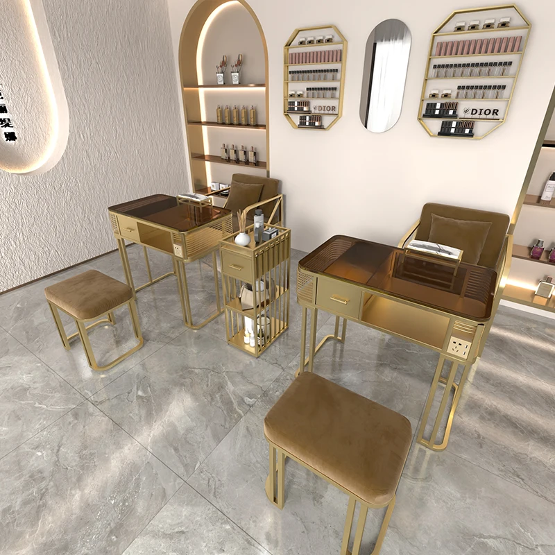 

Large Chair Nail Table Drawer Charms Stand Polish Station Nail Table Designer Nordic Mesa De Manicura Professional Furniture