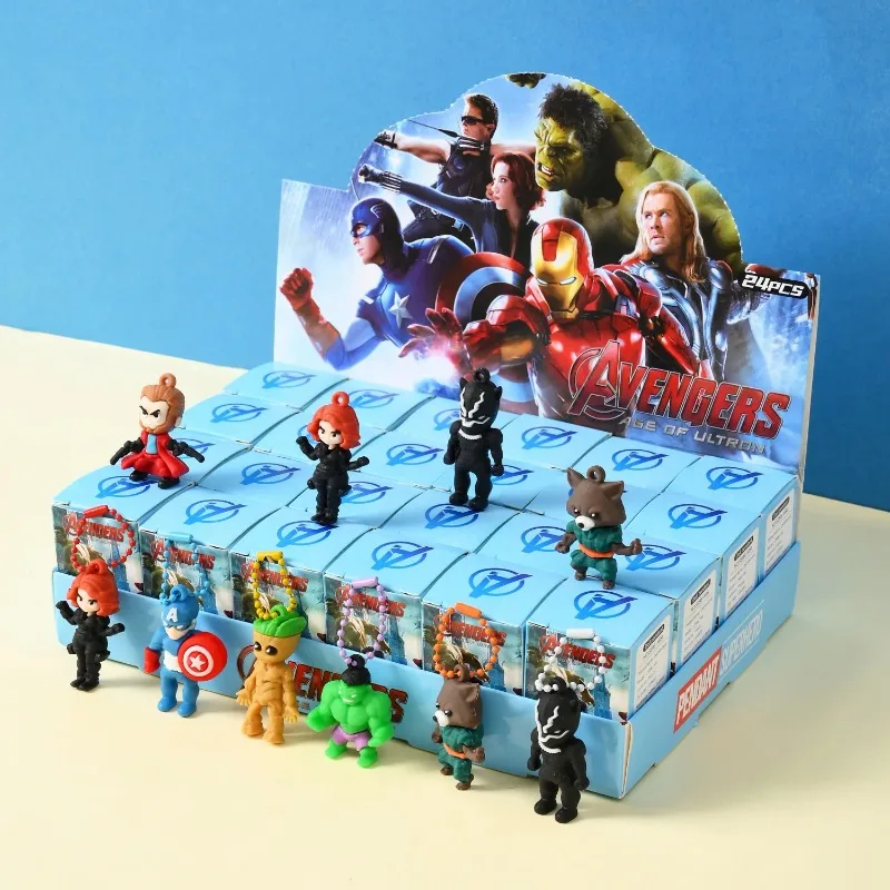 24 Pieces of Marvel Comics Spider-Man Blind Box Toy Model Animation Action Doll Spider-Man Children's Toy Decorative Doll Gift