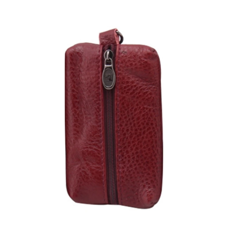 Versatile Car Key Case Wallet Keychain Holder Zipper Bag for Keys Management