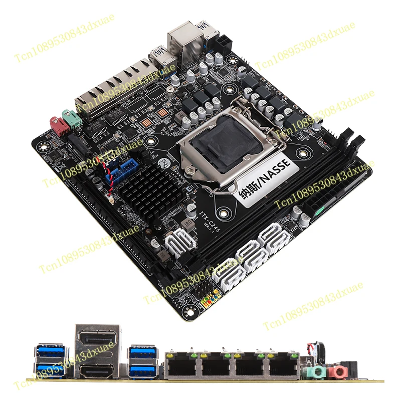 New C246 Black Synology FlyCow ITX Soft Router NAS Storage Server Low Power B250/C236 Motherboard