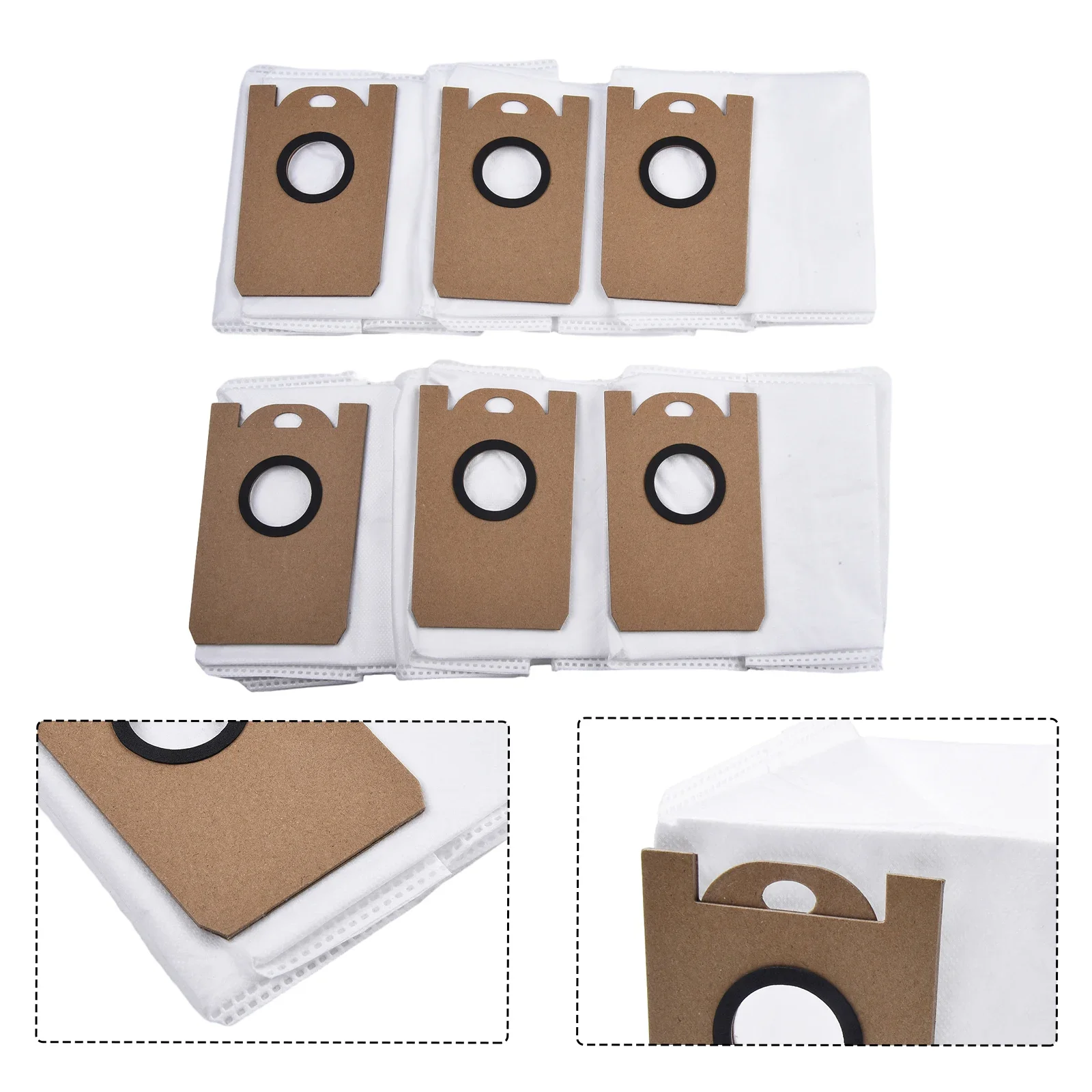 Large Capacity Dust Bag For NEATSVOR S600 Robot Vacuum Cleaner Disposable Replacement Parts Accessories 6pcs