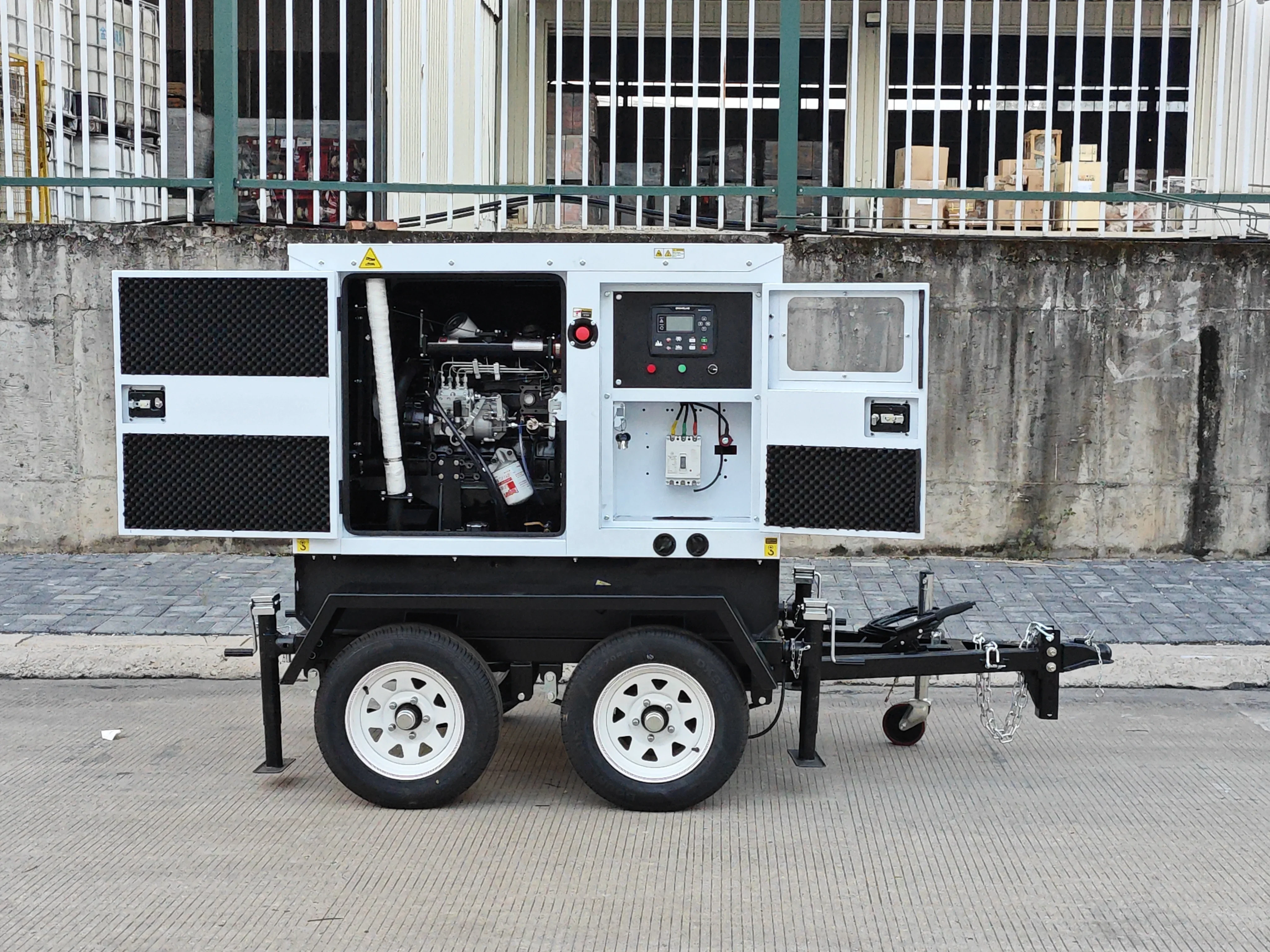 20KW Trailer Generator Power Silent Mobile Diesel Generator Water Cooling System Portable Generator Set