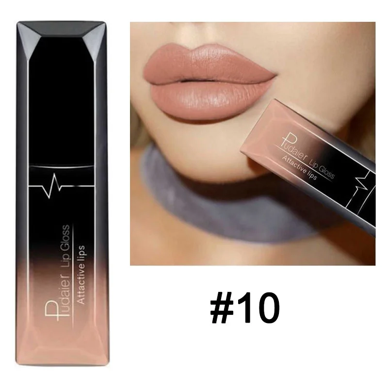 Matte Liquid Lipstick Waterproof Long Lasting Lip Gloss Tint Sexy Red Nude Purple Metallic Lipsticks Makeup Cosmetics