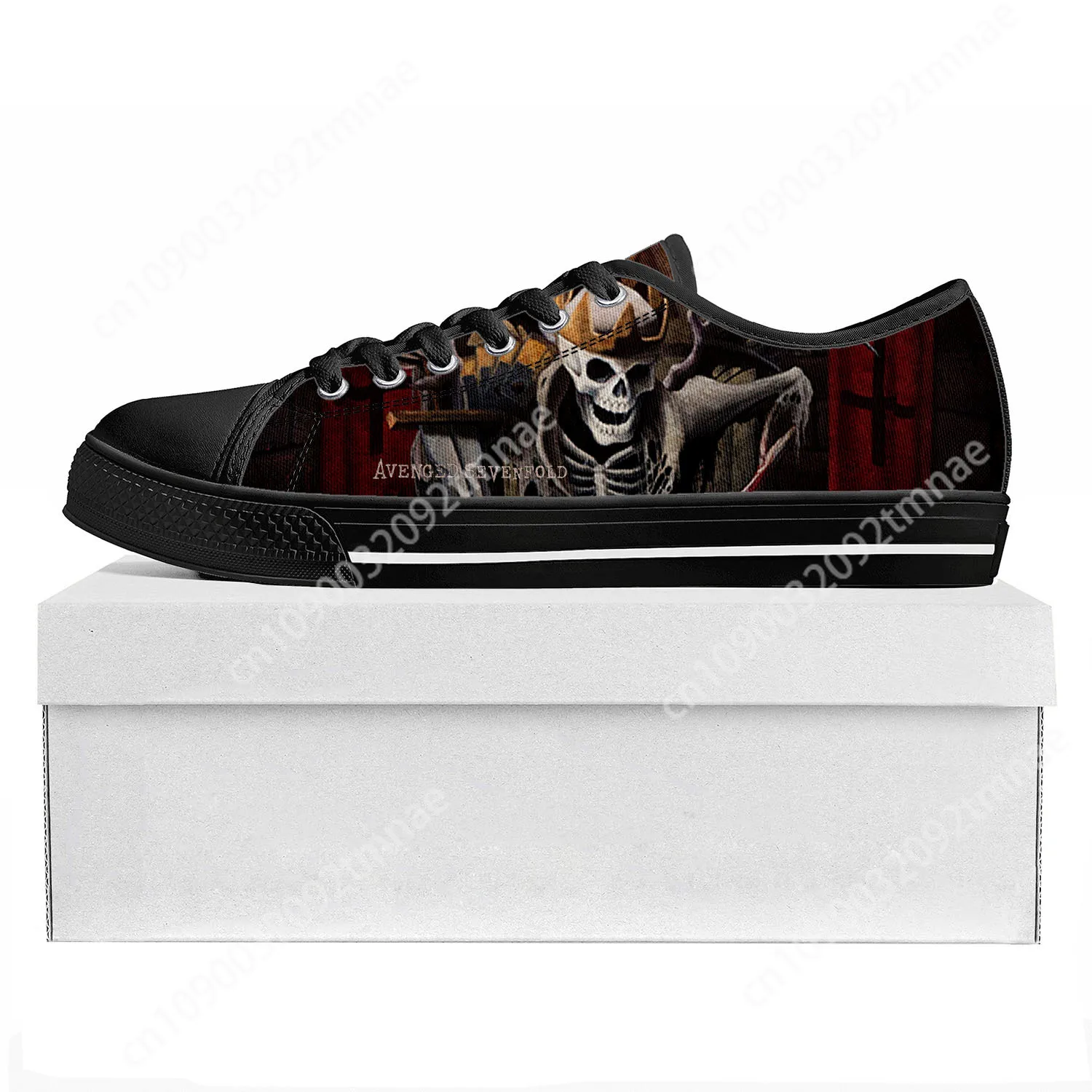 

Avenged Sevenfold A7X Low Top High Quality Sneakers Mens Womens Teenager Canvas Sneaker 3D Print Couple Shoes Custom Shoe Black