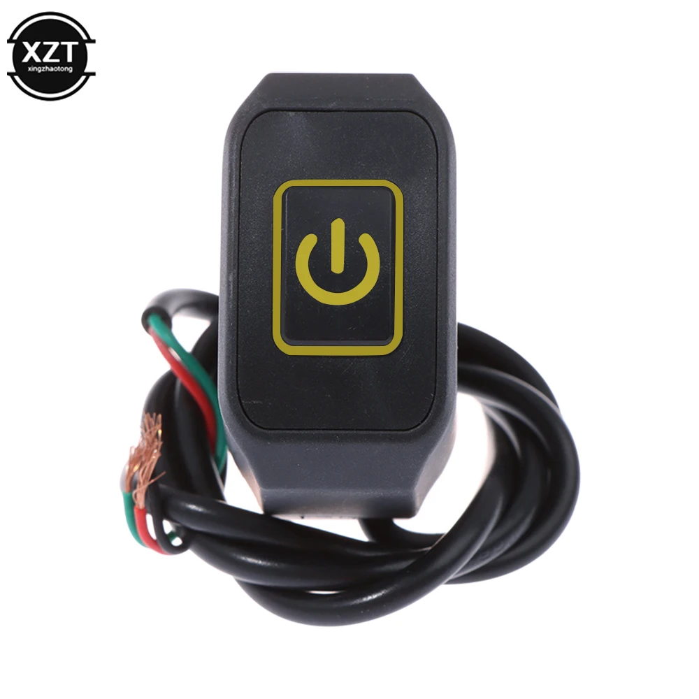 

12V 22MM Motorcycle Modified Switch Waterproof Button with LED Light Headlight Horn Control ON OFF Buttton Handlebar Mount