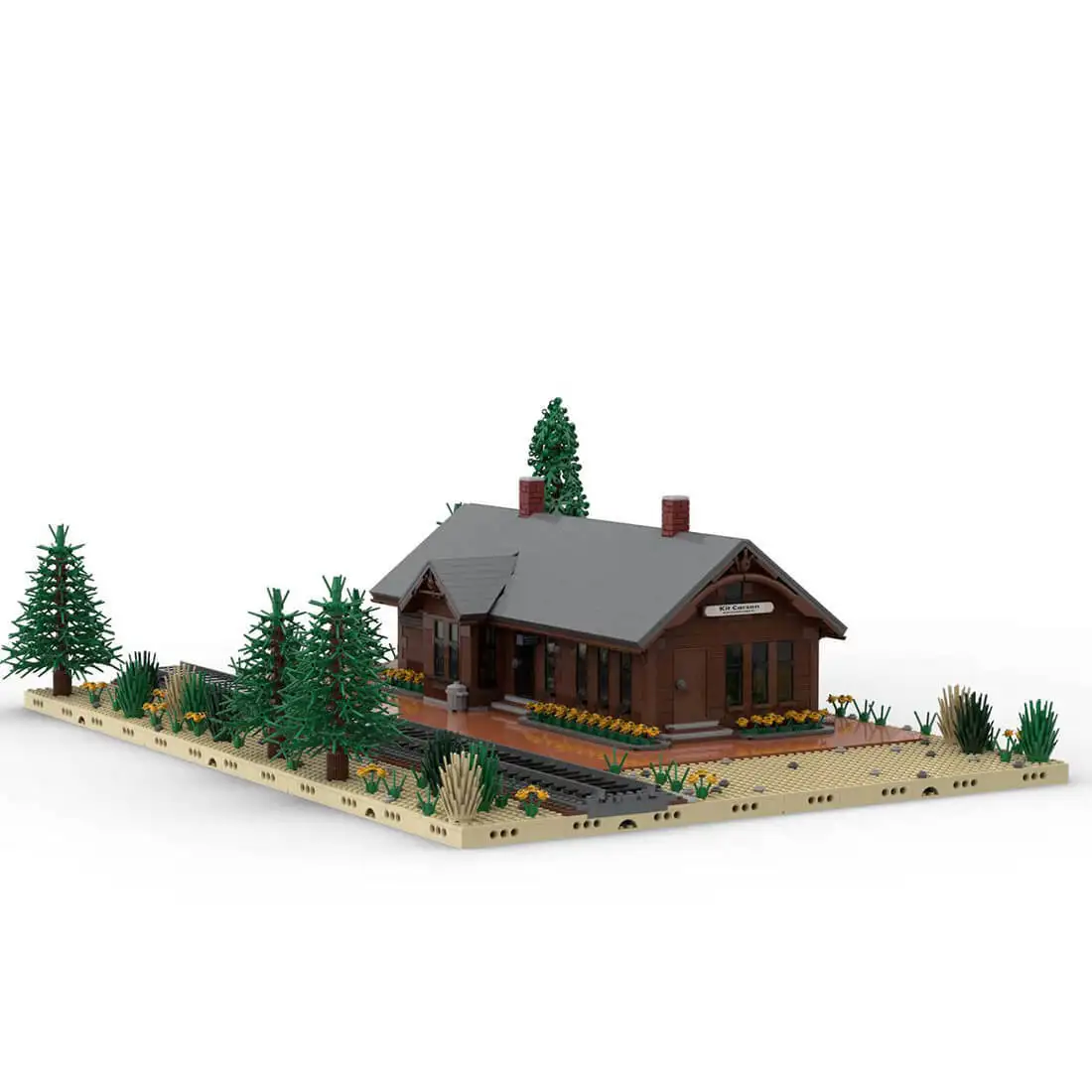

Изготовленный на заказ MOC-93402-Комплект Union Pacific Depot Carson Colorado (4889 шт.) Игрушки в подарок
