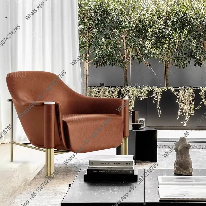 

Современный простой диван для переговоров из стеклопластика с кожаной обивкой, спинка для отдыха, для гостиной, новый стиль