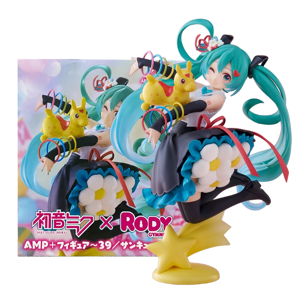 

19CM Hatsune Miku Figure Co-branded Rody Piapro Characters Artist Master Piece Scene Model Toy Doll Aciton Figure PVC