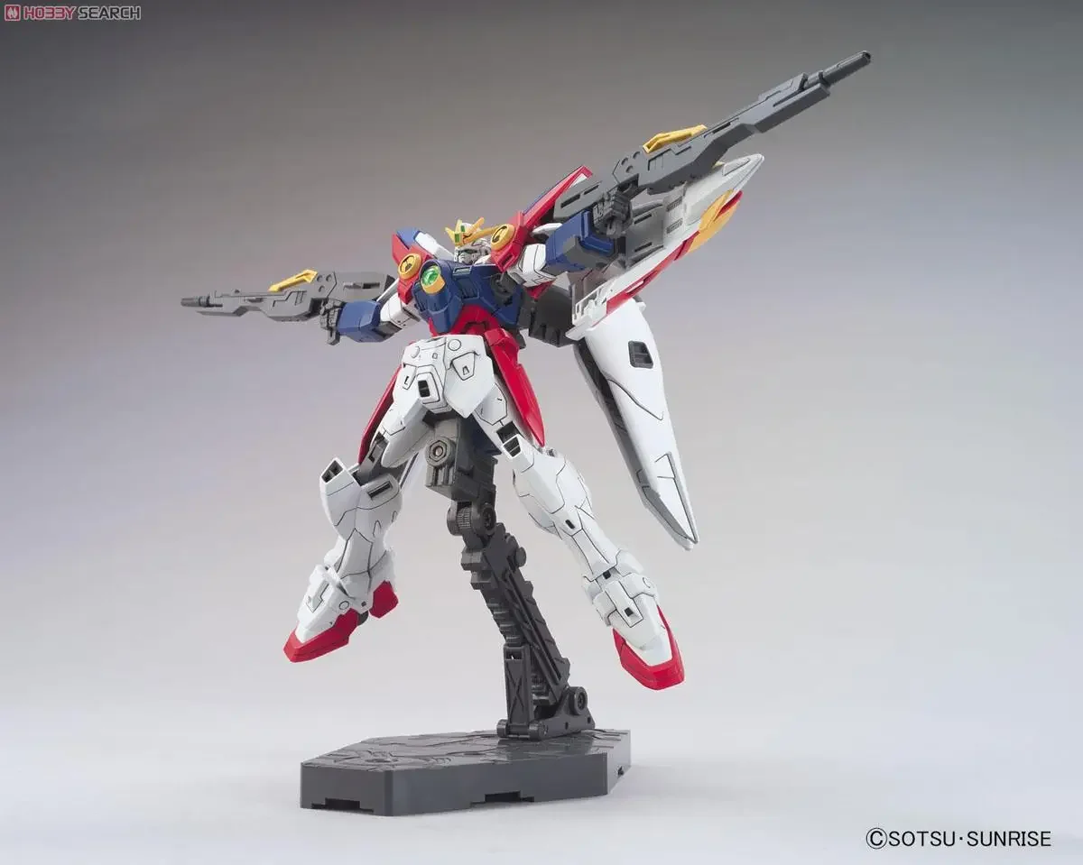 Bandai HG 1/144ชุดสูทมือถือกันดั้มปีก XXXG-00W0กันดั้มเป็นศูนย์อนิเมะต้นฉบับโมเดลของเล่นชุดหุ่นแอคชั่น