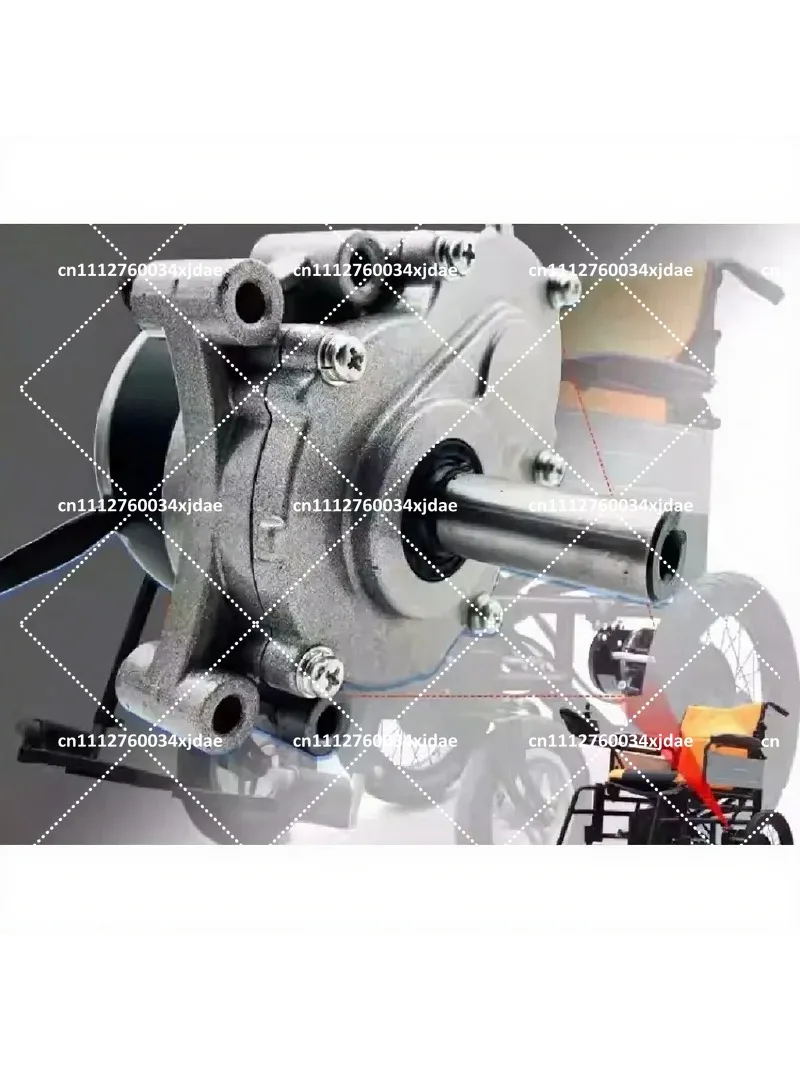 Electric Wheelchair Motor Accessories 120/75 RPM Gearbox, Replacement Mobility Scooter Drive Motor for Crawler