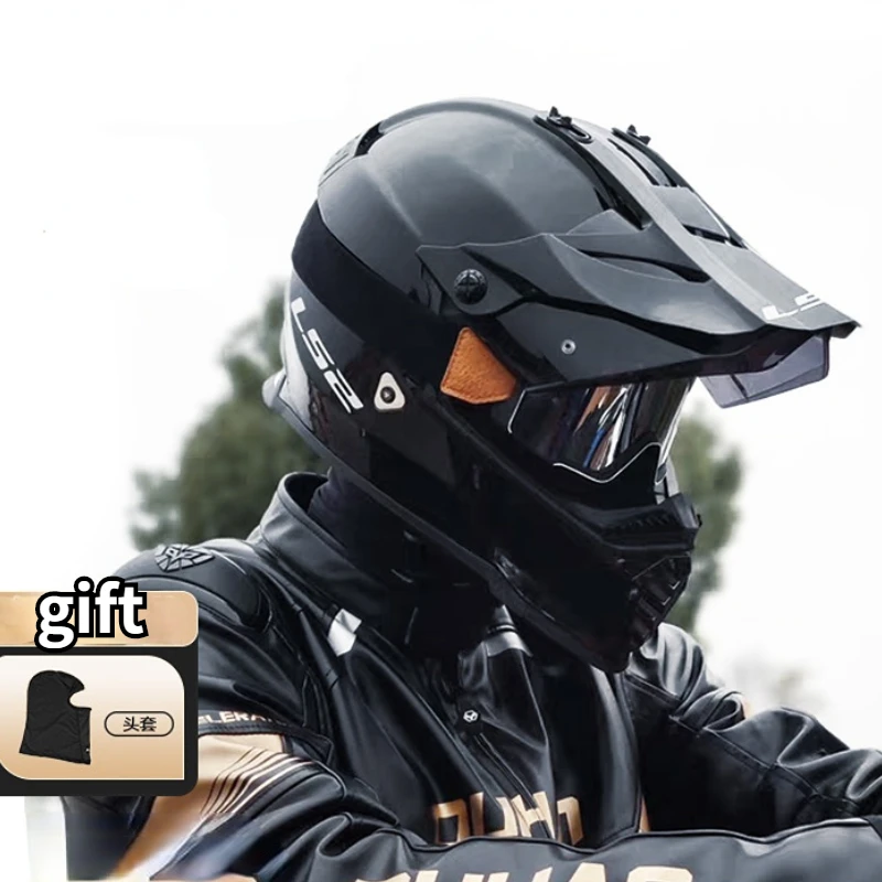 LS2 MX436 PIONEER EVO Twin Shield Motocross Helmet LS2  Motorcycle Helmets off road capacetes para moto capacete cross