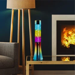 1pc LED Sequins Color Changing Novelty Design 13 inch glitter Lava Lamp，Holiday Party LED Night Lights