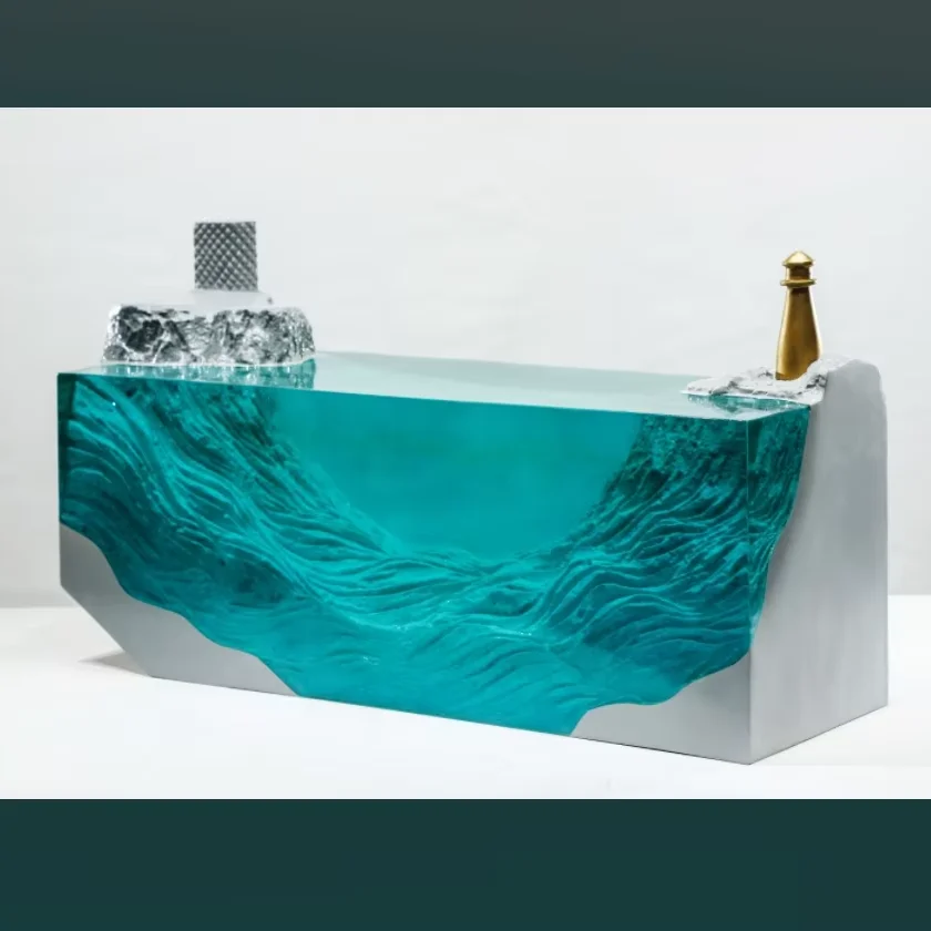 Custom FRP Fiberglass Combine Transparent Resin Modern Artificial Elegant Ornament Handmade Decoration Sculpture