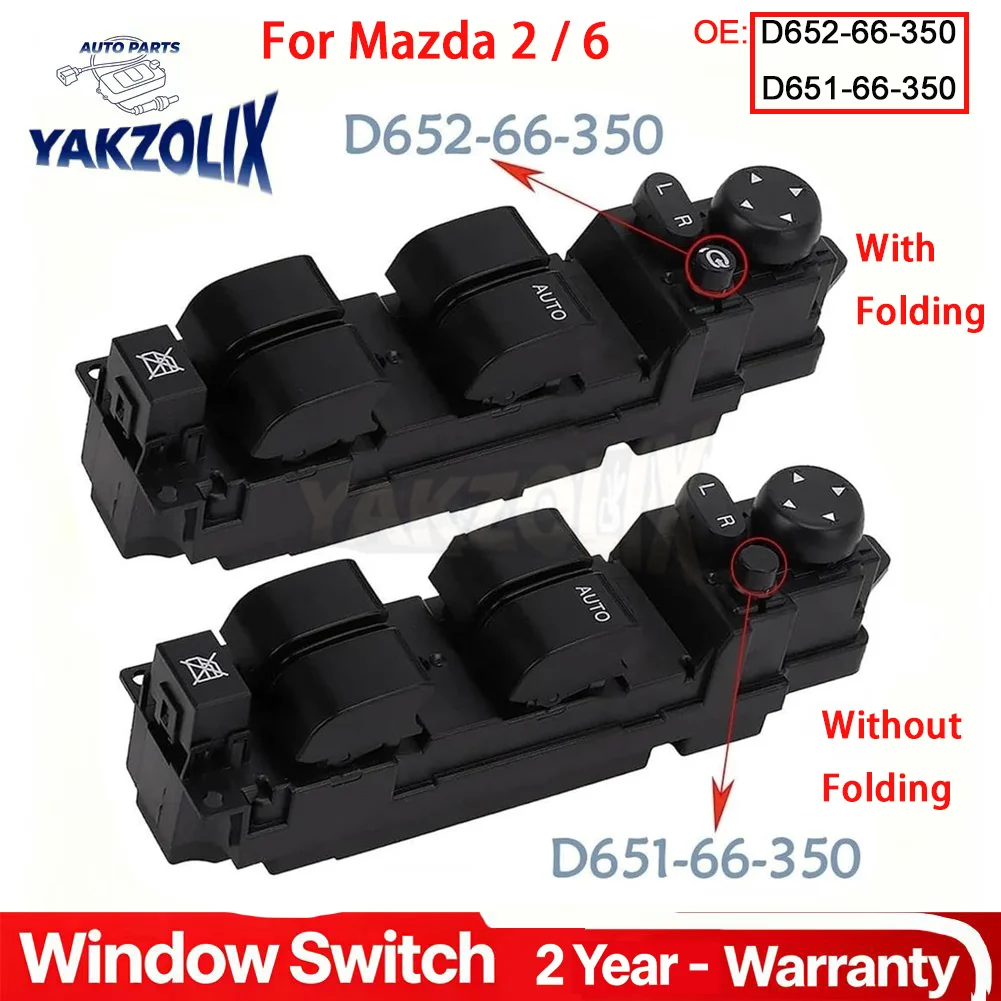 

Right Hand Drive Electric Power Master Window Switch For Mazda 2 6 2008 2009 2010 2011 2012 D651-66-350A D652-66-350A RHD