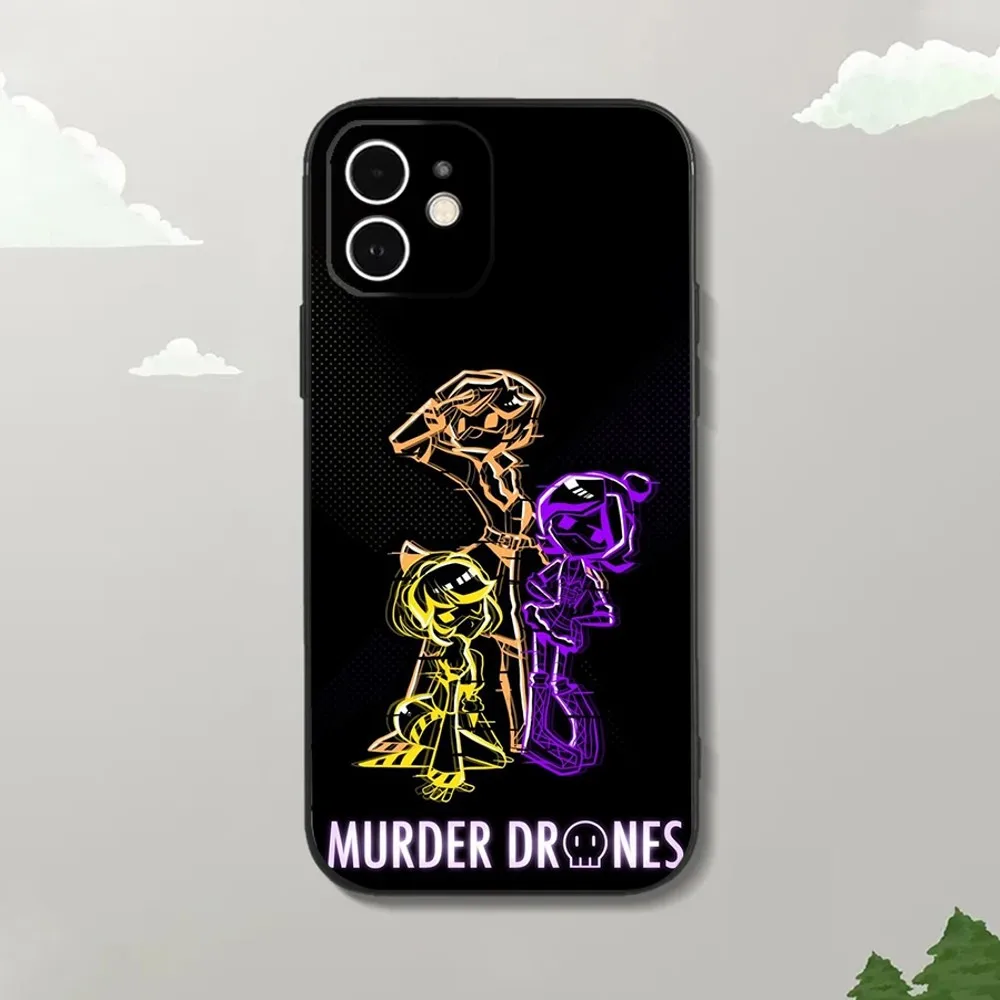 Чехол для телефона M-Murder D-Drones Uzi N V для iPhone 16,15,14,13, 12 Mini 11 Pro XR, X, XS, MAX 7, 8 Plus, силиконовый чехол, мягкий черный