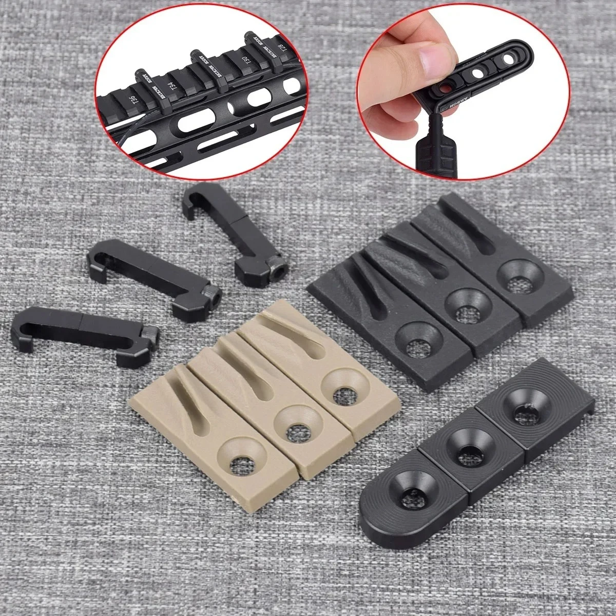 Tactical 3PCS Arson Machine Cable Management For SureFire M300 M600 PEQ DBAL-A2 Flashlight Switch Cable Clip