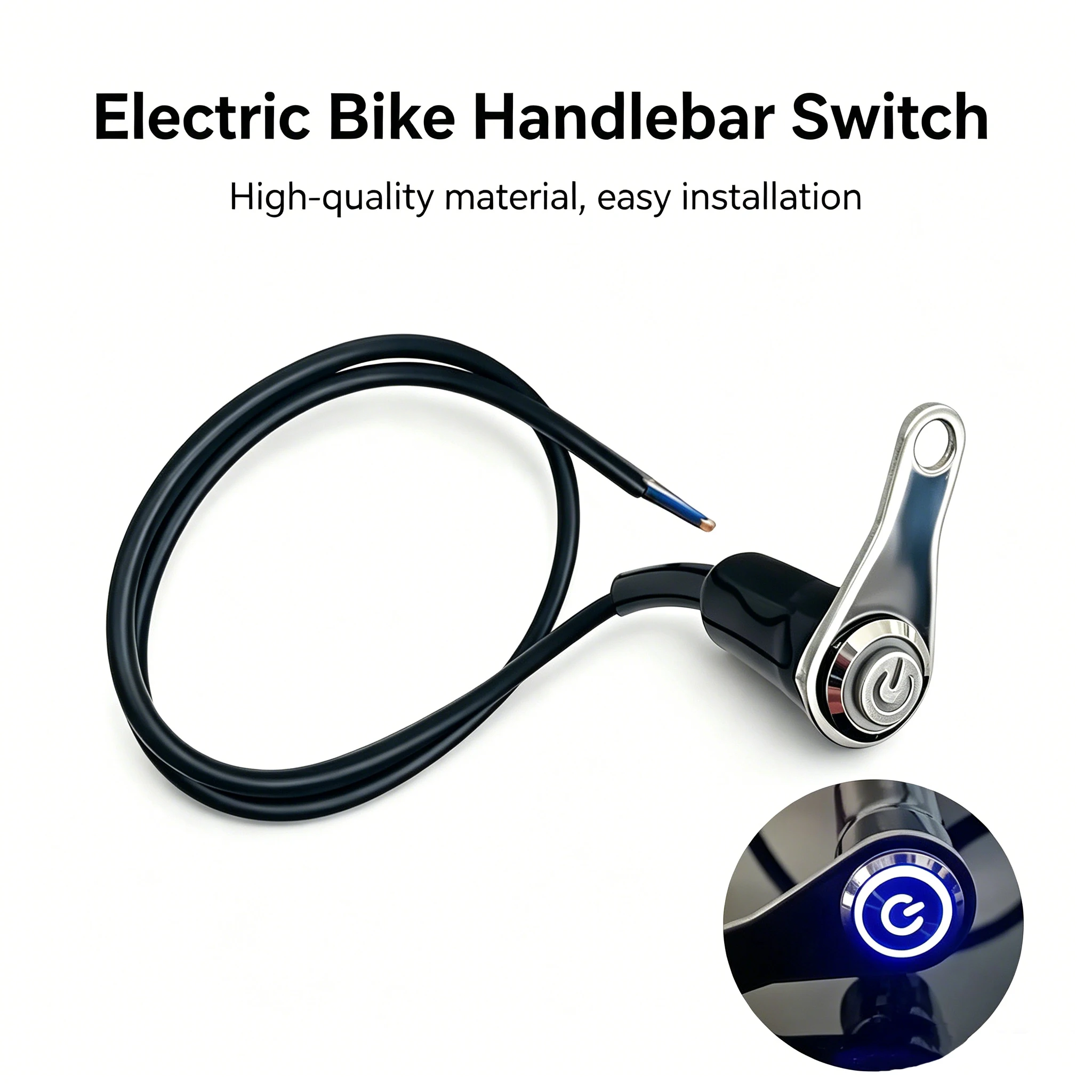LED-Motorrad-Schalter EIN+AUS Lenkerhalterung Aluminiumlegierung Wasserdicht 12V Nebelscheinwerfer Motorrad-Hupenschalter