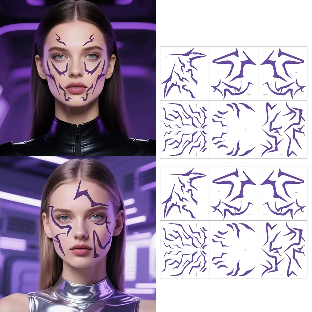 مجموعة الوشم المؤقت KPop Demon Hunters أنماط Rumi & Jinu |   Bithday اللباس الداخلي HUNTR/Xi Saja Boys هالوين تأثيري رومي الوشم
