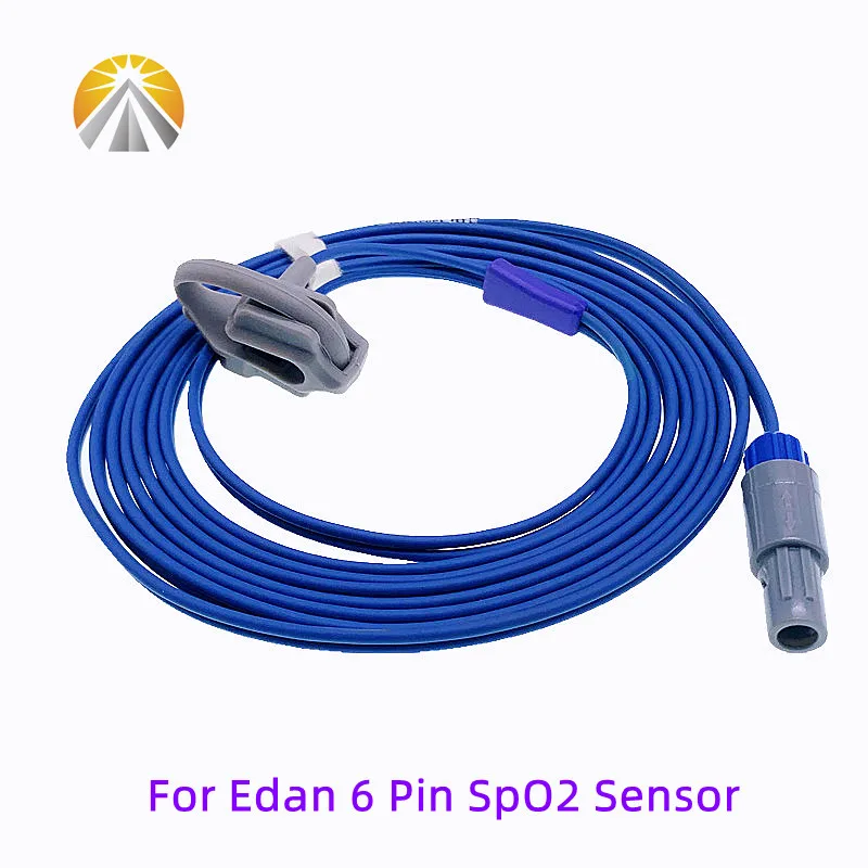 Reusable For Edan Creative Contec CMS9000 SpO2 Sensor 6 Pin SAO2 Probe Neonate Adult M3A M9 M8A iM9 iM80 No OXI Tech