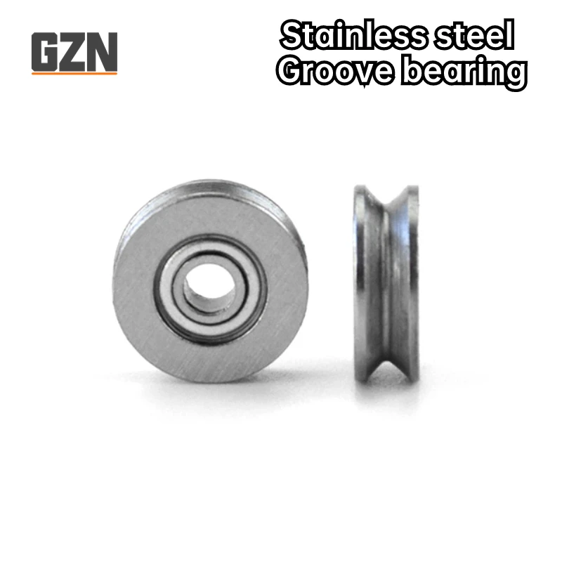 5PCS Stainless Steel 440 Micro Bearing with Groove Pulley V-U H-type SZV2-10 SZU3-12 4-12 3-4-14 6-16 SZH3-11 Winding Machine