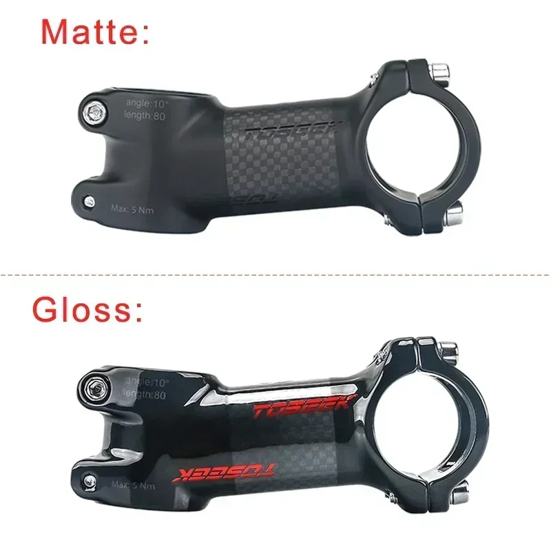 TOSEEK Carbon Bike Stem mtb power 35 Degree Carbon Fiber Bicycle Handlebar Table MTB Bike Handle Bar Stem Power Bicycle Part
