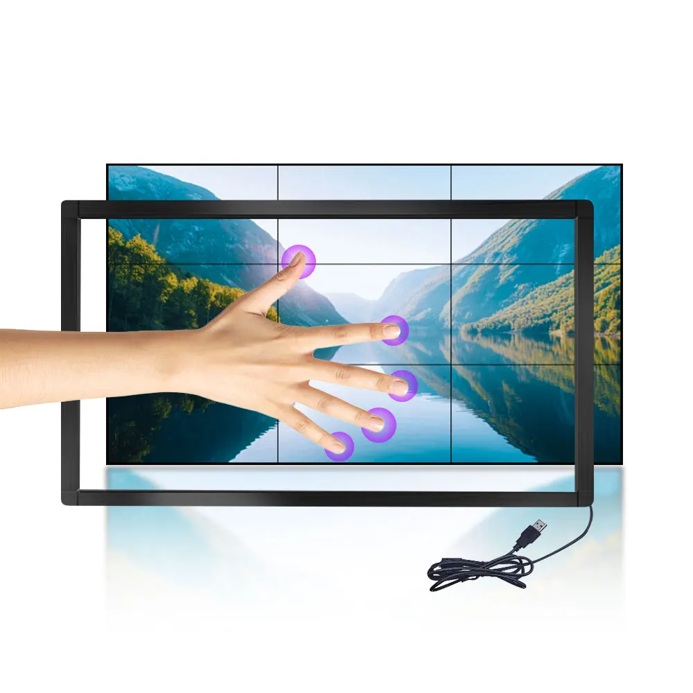 110-Inch Interactive USB IR Touch Frame Modular Industrial Smart IR Sensor Screen 4:3 Multi-Touch Smart IR Touch Screen