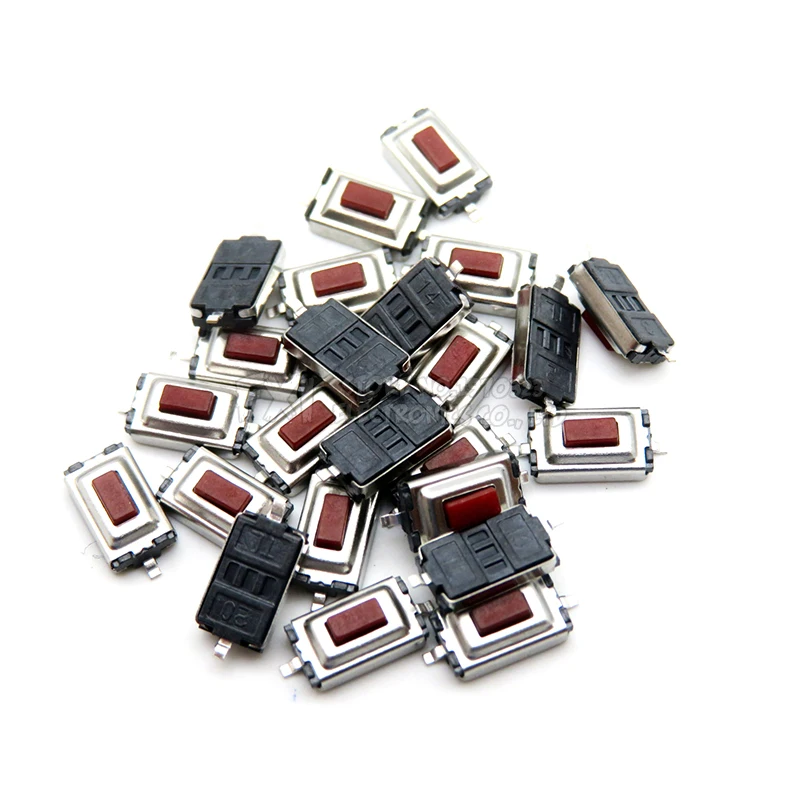 100PCS Touch Micro Switch 3X6X2.5MM 3*6*2.5 SMD White Red Button Head