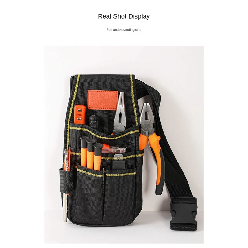 Top!-Sac de Rangement d'Outils de Quincaillerie, Sacoches de Taille de Grande Capacité pour Électricien et Charpentier