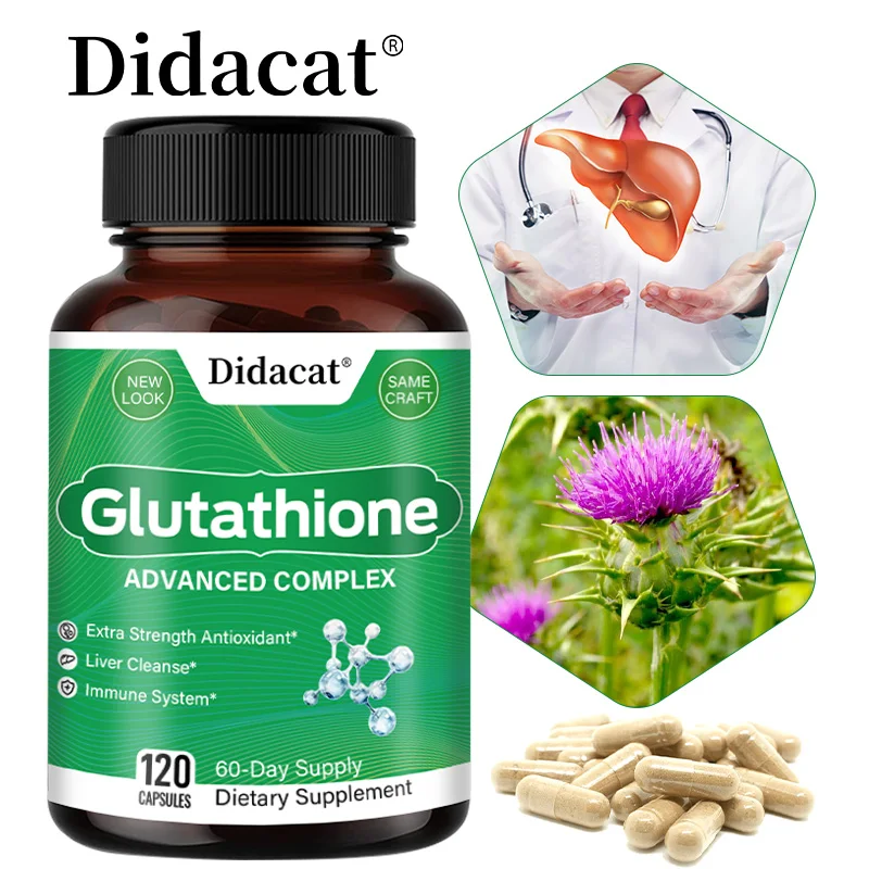 Glutathione Supplement - Promotes Cleansing and Detoxification, Supports Liver, Skin and Immune System Health, Antioxidant