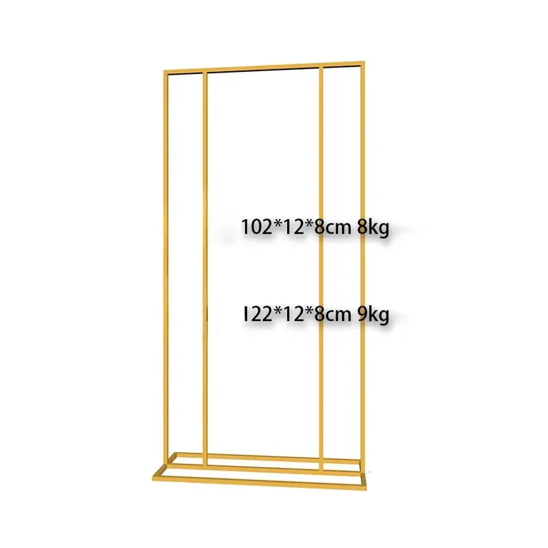 Gold Metal Flower Arch Frame for Wedding Background Rack Decorative Event Party Supplies Ceremony Decoration Stand Wedding