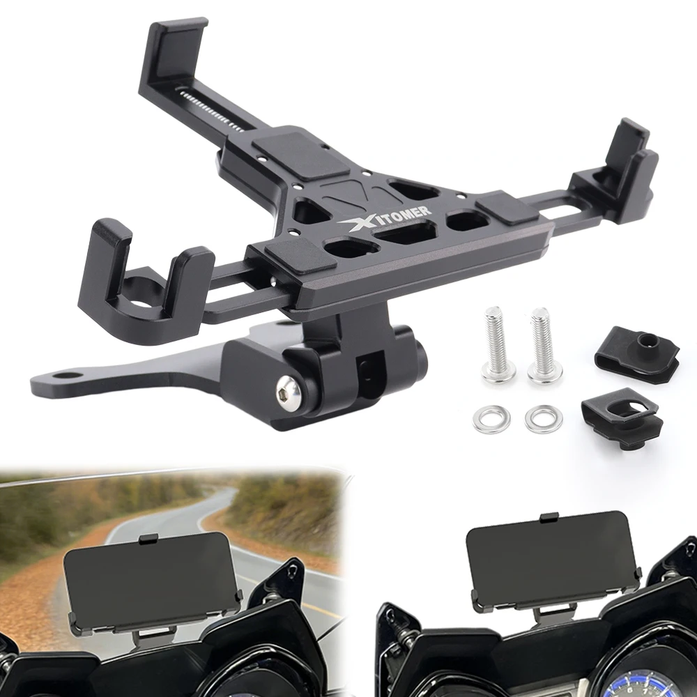Motorcycle GPS Mount GPS Bracket Mobile Phone GPS Navigation Holder TMAX 530 2017 2018 2019 TMAX 560 2020-2021 For Yamaha