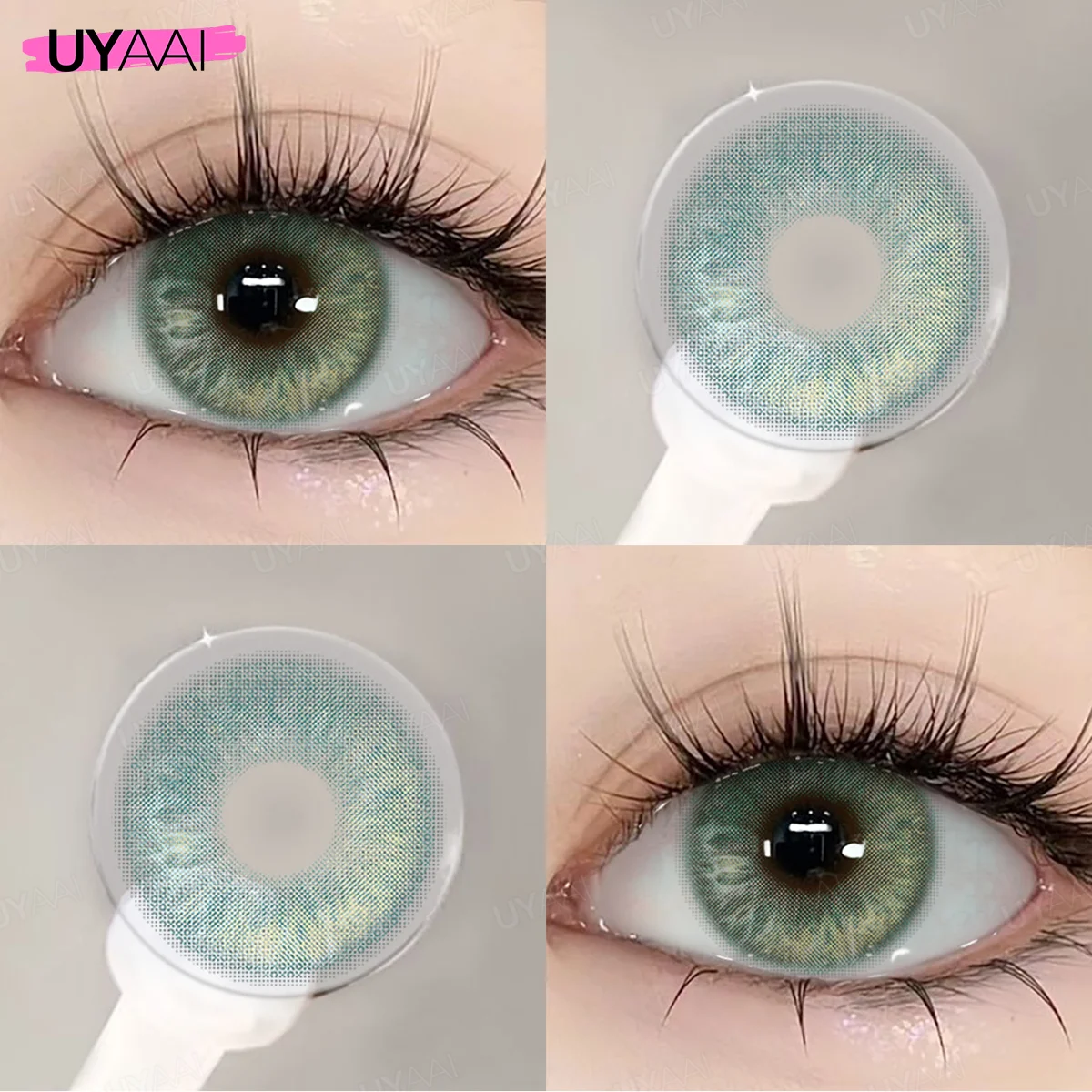 UYAAI NIEUWE Blue Eye Kleur Lens 1 Paar Groen Gekleurde Leerlingen voor Ogen Natuurlijke y2k Mode Lenzen Koreaanse Stijl Colorcon Oogcontacten