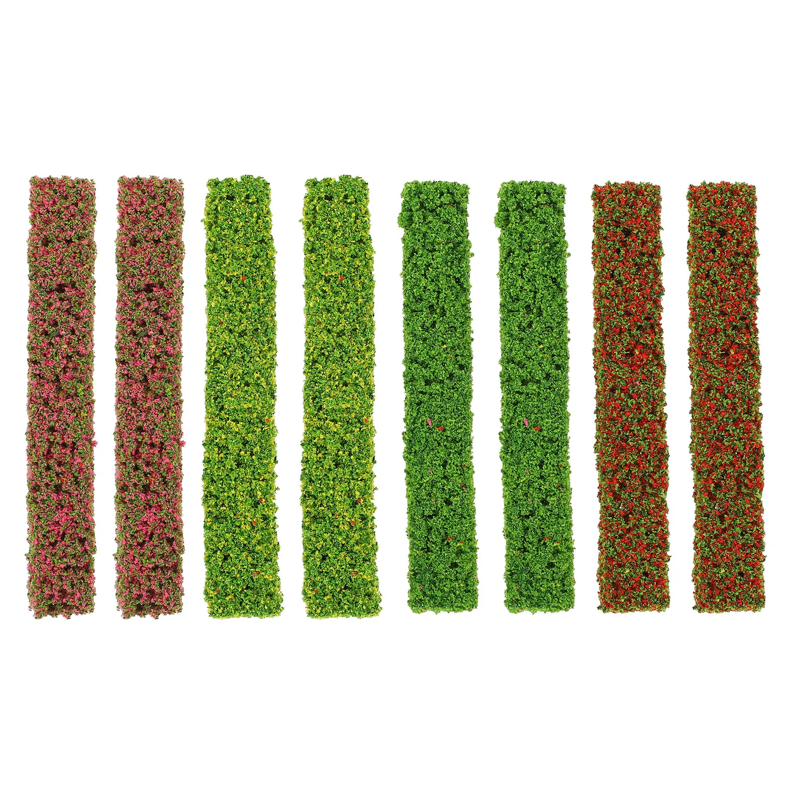 

8Pcs Simulation Shrub Strips Mini Landscape Decorative Sand Table DIY Materials for Micro Landscape Fairy Garden Train Railway