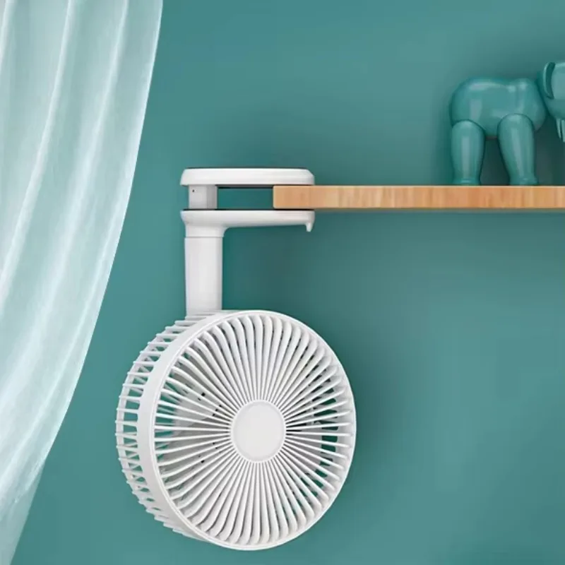 Lightweight Multifunctional Folding Retractable Desktop Clip Rechargeable Outdoor Table 1800mAh Clip Fan