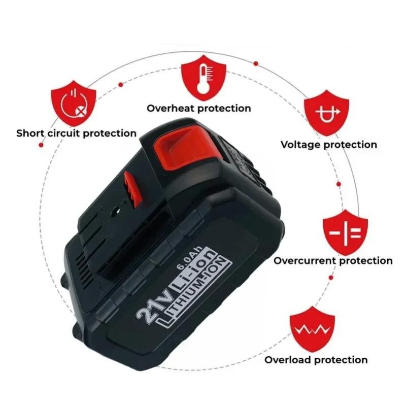 Lithium-Ionen-Akku, 21 V, 3000/6000/9000 mAh, wiederaufladbarer Elektrowerkzeug-Akku, geeignet für Dayi Akku-Elektroschrauber, Auto-Schlagschrauber