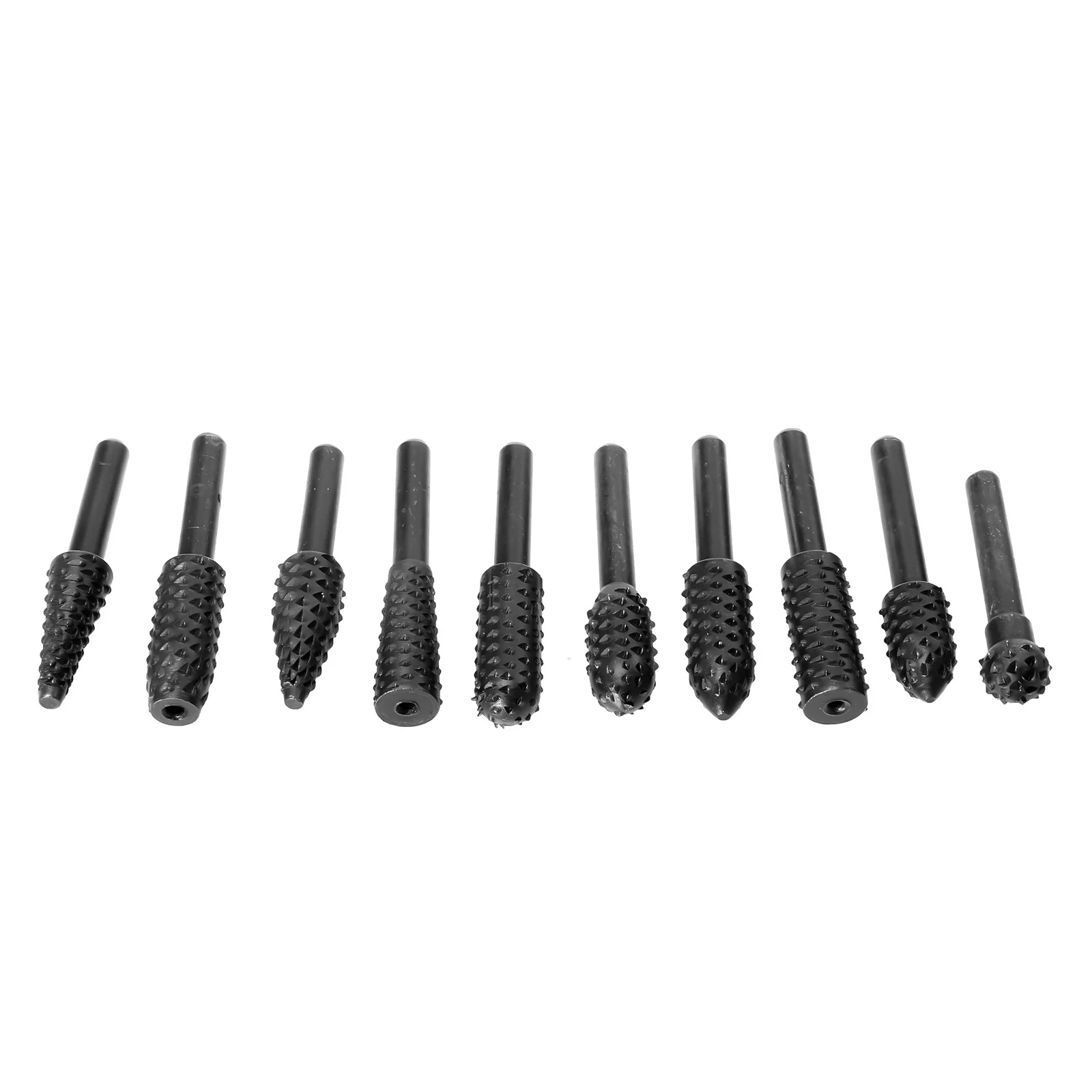 

10Pcs Electric Rotary File Head Durable Flexible Grinding Files for Wood Carving Polishing Rotary Engraving Kit