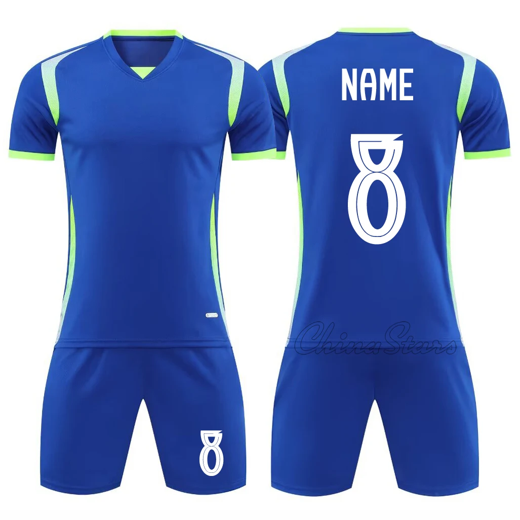 Men Football Jersey Boys Girls Short Sleeve Soccer Uniform Set Professional Throwback Jersey Breathable Women Football Uniforms