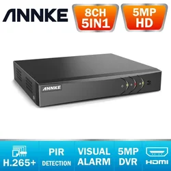 ANNKE 8CH 5MP Lite 5in1 HD TVI CVI AHD IP Security DVR Recorder H.265+ Video Recorde Email Alert Motion Detection