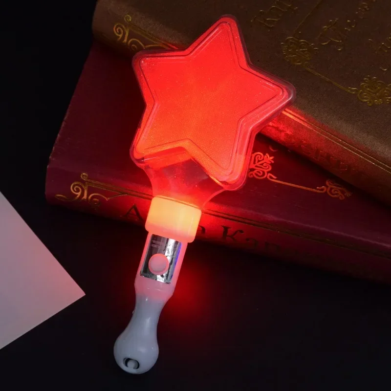 Event Glowing Colorful Five Pointed Star Flash Light LED Stick Fairy Wand Cheer Luminous Party Decoration glow party