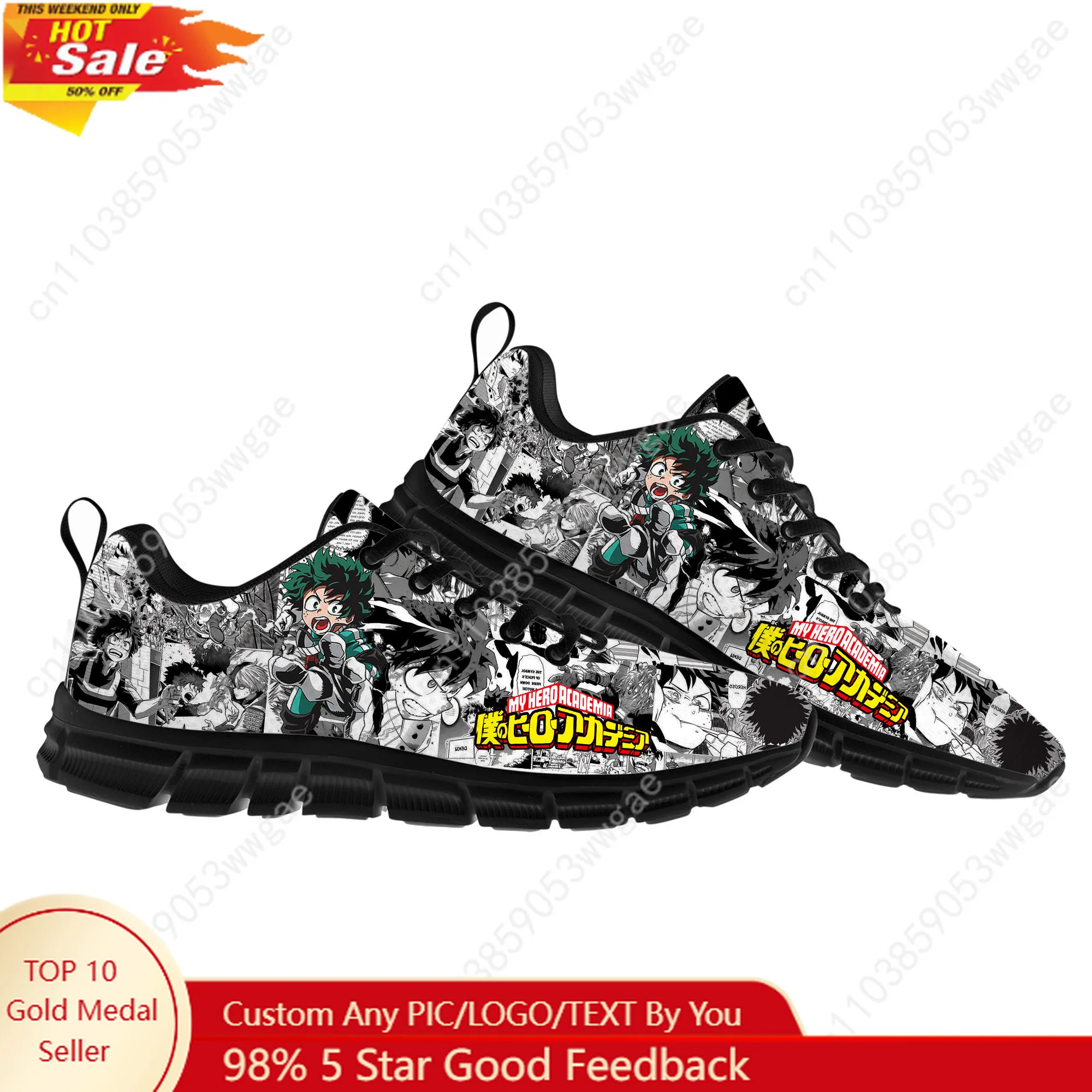 

My Hero Academia Sneaker Mens Womens Teenagers Customized Sports Shoes Casual High Quality Comfortable Durable Customized Shoes